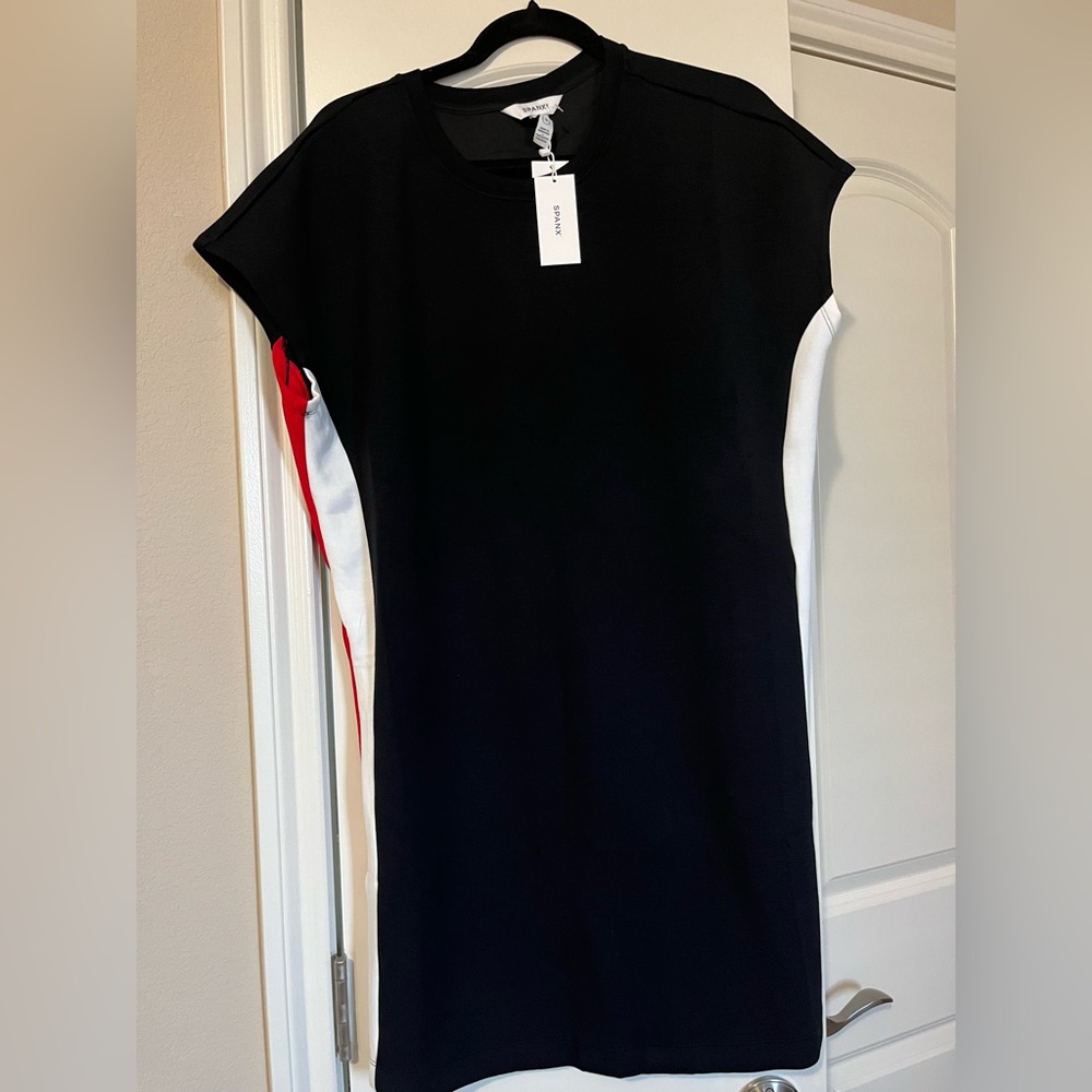 SPANX Black color block AirEssentials minidress size Large NWT